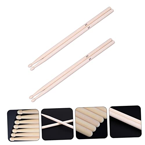 Baquetas de Madera Maple 2 Pares para Batería Beige miniatura 2