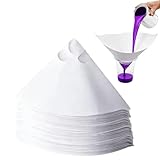 100 Pezzi Filtri per Vernice Conici in Carta con Rivestimento in Nylon, 190 Micron, Monouso, Bianco, Ø16 cm per Carrozzeria, Pittura, Inchiostri e Cucina
