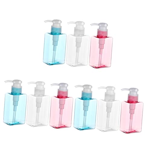 Beaupretty 9 Peças Engarrafado Garrafa Vazia Âmbar Recipientes Para Xampu Garrafas De Bomba Manual G
