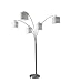 Adesso 4239-22 Trinity 5-Arm Arc Lamp, 82 in, 5 x 60W Incandescent/13W CFL, Brushed Steel Finish, 1 Floor Lamp