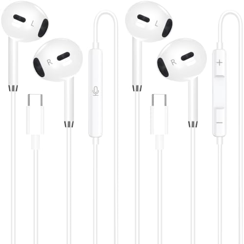 Image of Apple MFi Certified 2Pack USB C Headphones, Wired Earphone for iPhone 17 16