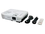 Epson VS355 Bright 3LCD Projector for Home Theater 3300 Lumens Full HD HDMI, Bundle HDMI Cable Remote Control Power Cord (Renewed)