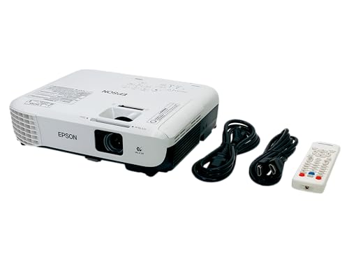 Image of Epson VS355 Bright 3LCD Projector for Home Theater 3300 Lumens Full HD HDMI, Bundle HDMI Cable Remote Control Power Cord
