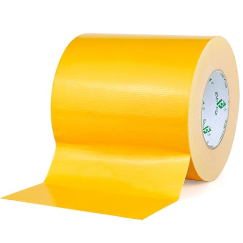 Image of BOMEI PACK 6inch Wide Yellow Duct Tape, Heavy Duty Strong Waterproof Industrial Color Duct Tape 9.0mil x 6inch x 60yds for Crafts, Home Improvement, Repairs, & Projects