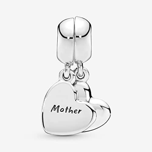 PANDORA Mother & Son Heart Split Dangle Charm - Gift for Her - Compatible with PANDORA Moments - Sterling Silver with Enamel - With Gift Box4