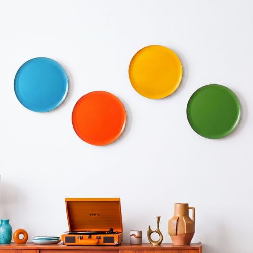 Hicarer four-piece retro disc set in multiple colours — shows the flat circular silhouettes