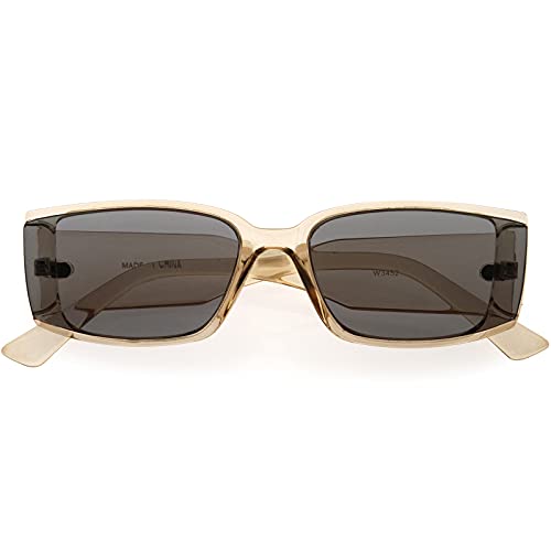 Image of zeroUV - Sporty Chic Neutral Colored Lens Rectangle Sunglasses D275
