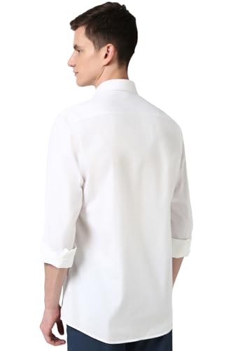 Image of Peter England Men's Cotton Slim Fit Print Shirt