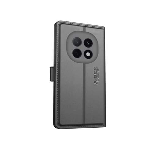 Image of AIBEX Compatible for Oppo F29 Pro 5G Flip Cover Leather Finish with Magnatic Closure | Inside TPU with Card Pockets | Wallet Stand | Complete Protection Flip Case -Black