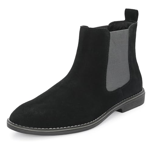 Image of Blue Leather By Centrino Genuine Leather Men's Formal and Casual Leather Boots | Versatile and Sophisticated Chelsea Boots for Every Season | Fashionable Elegant Boots for Any Occasion (3964)