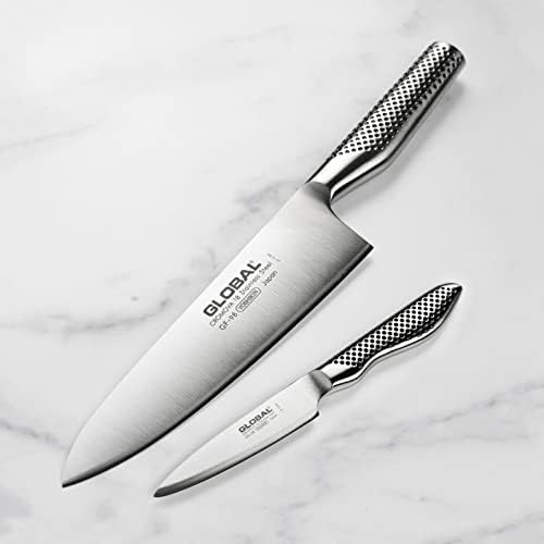 Global 8" Chef's Knife & Paring Knife Set - 2 Piece - Thumbnail 2