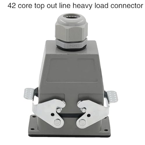 Conector rectangular industrial HDC-HDD-042 de 42 pines para cableado prensado en frío 5