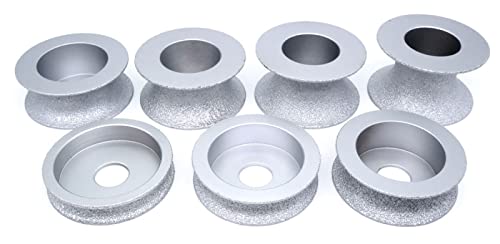 Herramientas de muela abrasiva, Rueda de perfilado broca enrutador diamante punta redondeada completa soldada al vacío for borde piedra y granito(30mm)