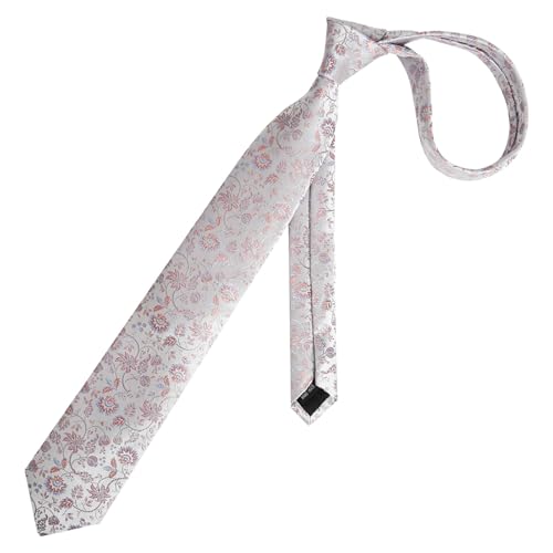 Image of Alizeal Mens 3.15inches Leaf Flower Pattern Tie Set | Floral Pattern Pocket Square Perfect for Fall Winter Business and Holiday Events