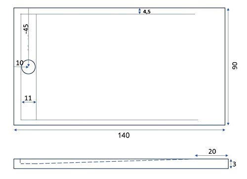 Maier Duschwanne aus Stein, Modell:Oasis, schwarz, verschiedene Größen. – Bild 6