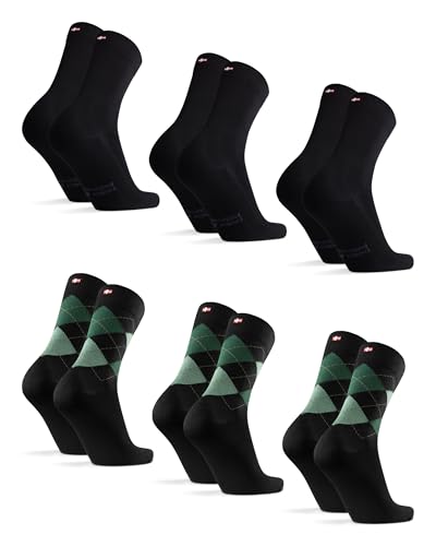 Image of DANISH ENDURANCE Crew Dress Socks, Viscose From Bamboo, 3 & 6-Pack
