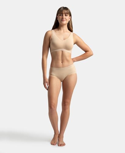 Image of Jockey ES04 Women's Wirefree Padded Super Combed Cotton Elastane Stretch Full Coverage Sleep Bra with Removable Pads and Ultrasoft Underband