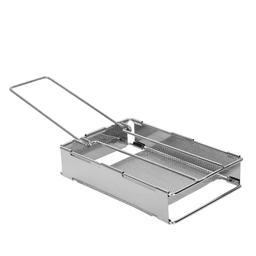 Venta Loca Tostadora Plegable, Exquisita Rejilla para Tostadas de Acero Inoxidable para el Hogar para la Comida Campestre
