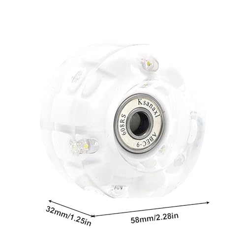 Roues de patins à roulettes lumineuses résistantes à l'usure pour roller double rangée - 2