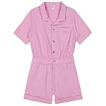 Roxy girls Oceanview Jumpsuit, Casual Fit, Short Sleeves & Elastic Waistband