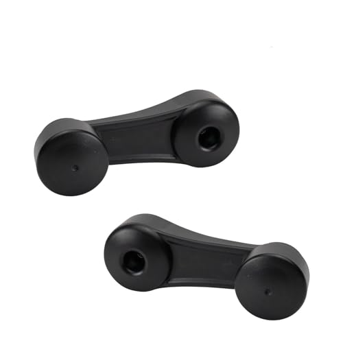 Karoldeare 2pc Front Window Crank Handle Set Black Left & Right Fits HD Truck