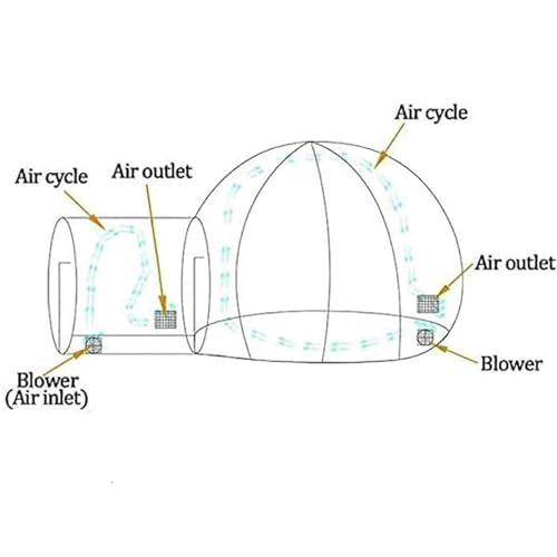 Carpa inflable burbuja grande transparente para camping miniatura 2