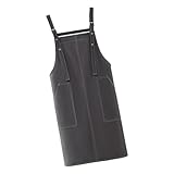 Delantal con peto para cocinar, hornear, chef, restaurante, cosmetología, parrilla, uniforme de belleza de uñas, con bolsillos grandes, color gris