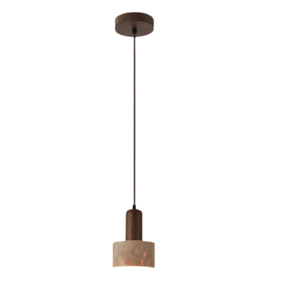 CTRLZS Yellow Travertine 3-Color Dimmable LED Pendant Light in Japanese Wabi Sabi Style for Restaurants and Bedrooms 110-240V