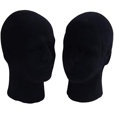 Bestlymood Polystyrene Black Foam Mannequin Head Cover