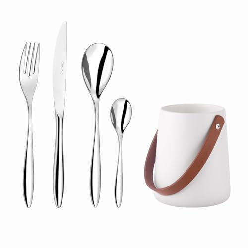 COUZON - Ménagère 24 couverts de table pour 6 personnes et support de rangement - Epsilon - Acier...