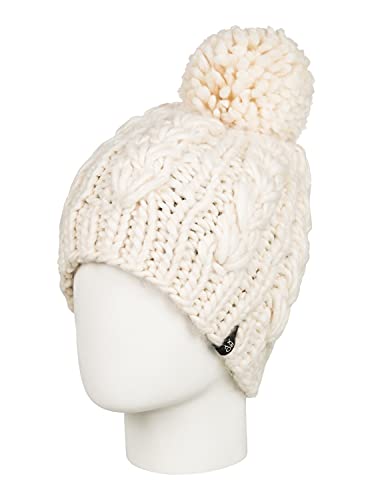 Roxy Femme Winter Beanie Bonnet, PARCHMENT, Taille unique EU