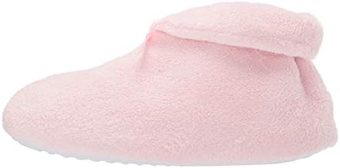 MUK LUKS Women's Micro Chenille Boot with Satin Bow Slipper, Pink, Small-Medium | Image 7