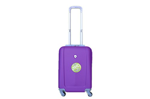 Maleta pequeña para Cabina rígida 4 Ruedas 360º Gira Equipaje de Mano Low Cost (Morado)
