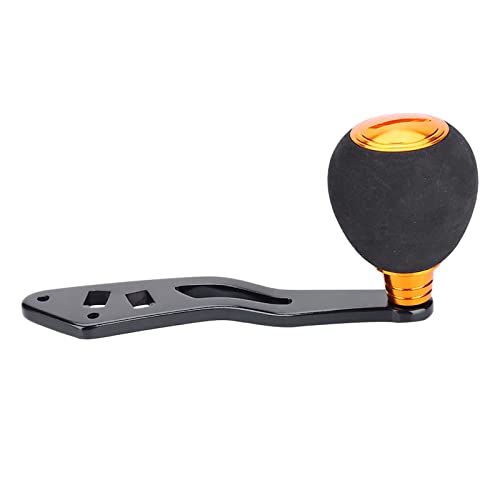 ERYUE ロープロファイルリールシングルハンドル、インストールが簡単、3つのカラーオプション、頑丈で堅実で、さまざまなブランドのリールと互換性があるため、エクスペリエンスを使用して便利なマウントホールが付属しています (ブラック+ゴールド)