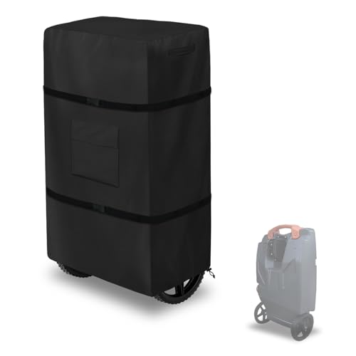 Krismile RV Tote Tank Cover,Heavy Duty Waterproof Portable Camper Cover for Camco Rhino 28-36 Gallon Portable Camper (Only Cover,Black)