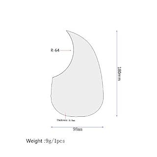Alnicov Autocollant pour pickguard de guitare, autocollant en forme de virgule pour guitare acoustique – Image 7