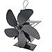 lxiluv Ventilateur De Poêle à Chaleur 5 Pales, Ventilateur De Cheminée, pour Brûleurs à Bûches De Bois Cheminée Écologique Et Efficace Ventilateur Tuyau Poêle à Bois