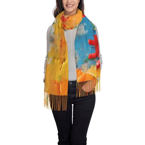 Kids Hand Print Scarfs For Women Wraps For Evening Dresses Large Warm Soft Scarves Scarf