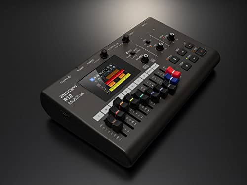 ZOOM R12 MultiTrak mobiler 8-Spur-Recorder und kompaktes Kreativ-Tonstudio für Musiker, per Touchscreen aufnehmen, schneiden, editieren, loopen, kopieren, Effekte integrieren, produzieren
