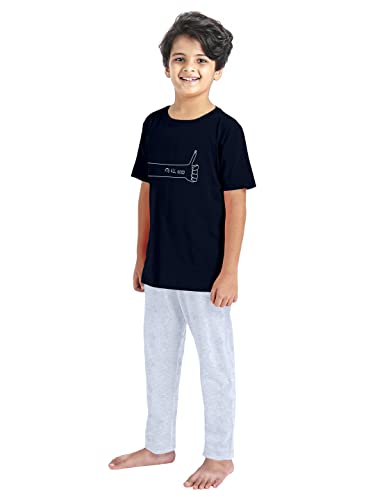Image of Boys & Girls Premium Cotton Full Sleeves Print T-Shirt & Pyjama Set | Kids Clothing Set | Loungewear | Nightwear