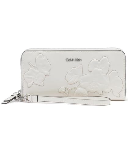Image of Calvin Klein Women's Key Item Saffiano Continental Zip Around Wallet With Wristlet Strap