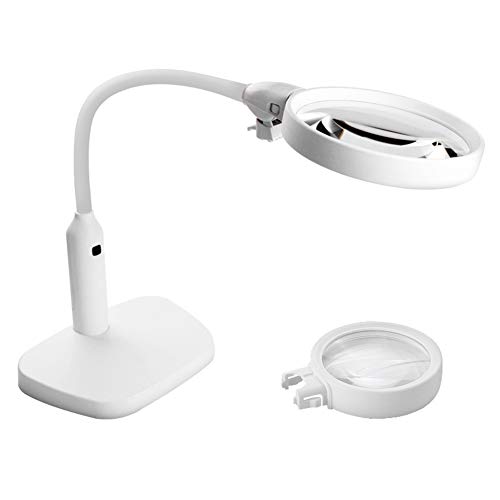 Magnifier Desktop Magnifying 2X 5X 2 in 1 with Clip