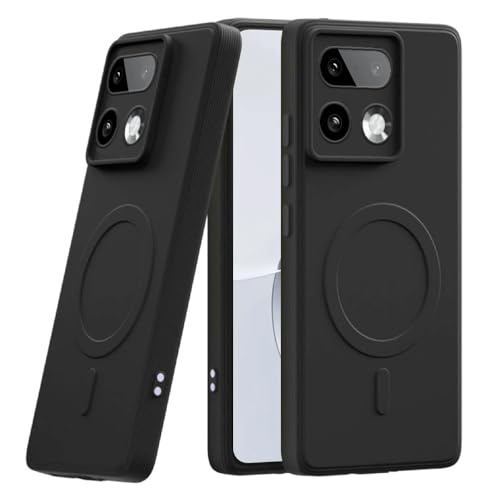 Image of Back Cover | MagFit Ring Design (Non-Magnetic) | Shockproof Case | Anti-Slip Grip | Raised Camera Edges | Slim Protective Case for Realme 16 Pro Plus 5G (Matte Black)