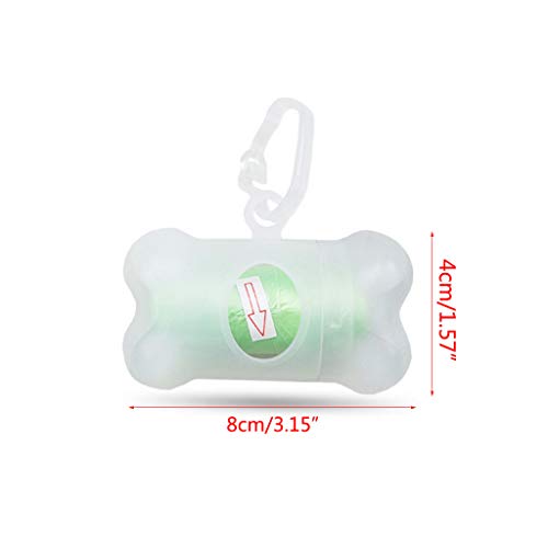 Pets Poop Bags Cute Transparent Dog Bone Garbage Bag Dispenser Pet Cleaning Supplies Cat Poop Bags