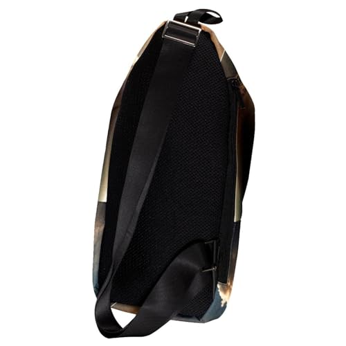 Mochila de hombro cruzada con diseño de eclipse solar y formato compacto 2