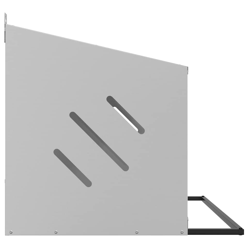 Caja nido de pollos con 2 compartimentos de metal galvanizado, 54 x 64 x 59,5 cm, resistente al óxido, con techo inclinado y ventilación para establo, pico, jardín e interior