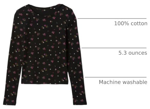 Image of Gap Girls' Long Sleeve Ribbed Henley Top Shirt
