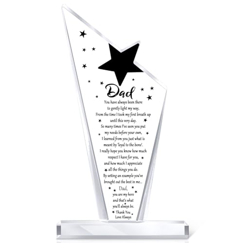Image of Yookeer Dad Appreciation Gift Acrylic Plaque from Son Daughter, Stylish