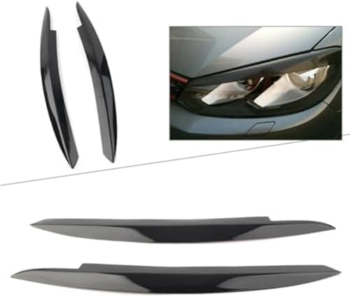 Sourcil de phare noir brillant de haute qualité pour Golf Mk6