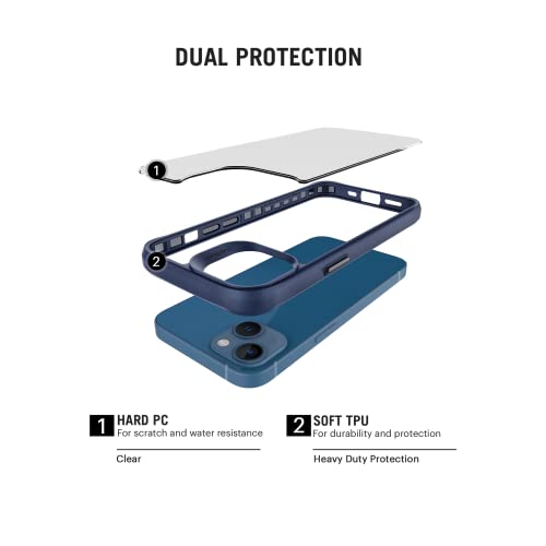 Image of DailyObjects Orange Haul Blue Hybrid Clear Case Cover for iPhone 13 Mini